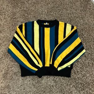 Striped cropped sweater
